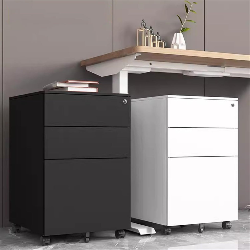 Locking 3-Drawer Metal File Cabinet