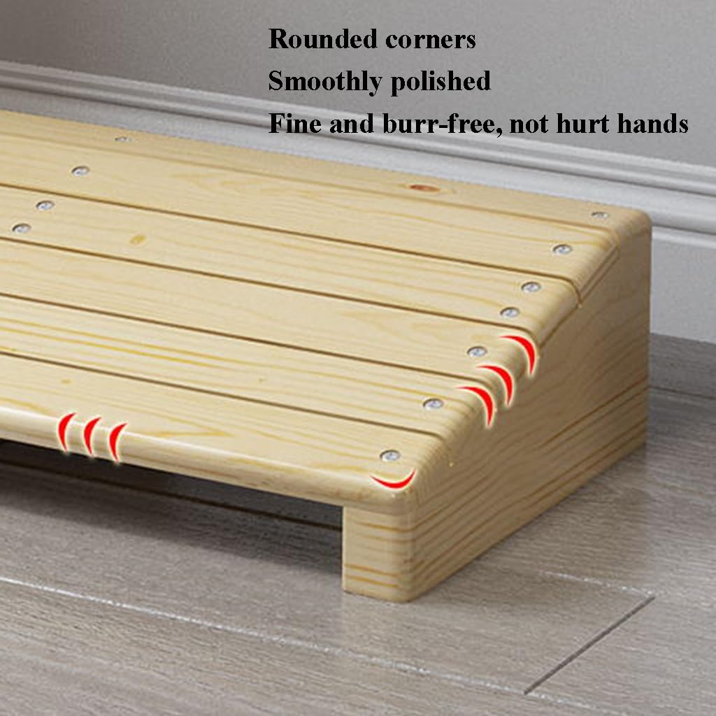 Solid Wood Angled Under-Desk Footrest