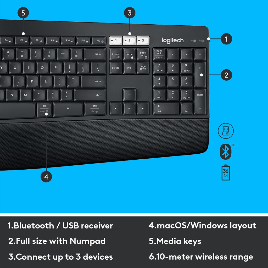 Multi-Device Wireless Keyboard and Mouse Pack