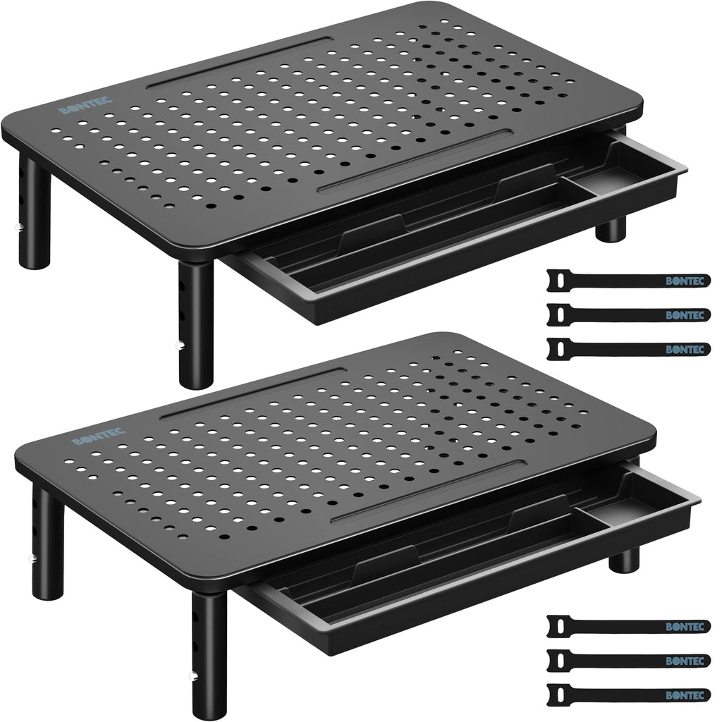 Adjustable Monitor Stand with Drawer