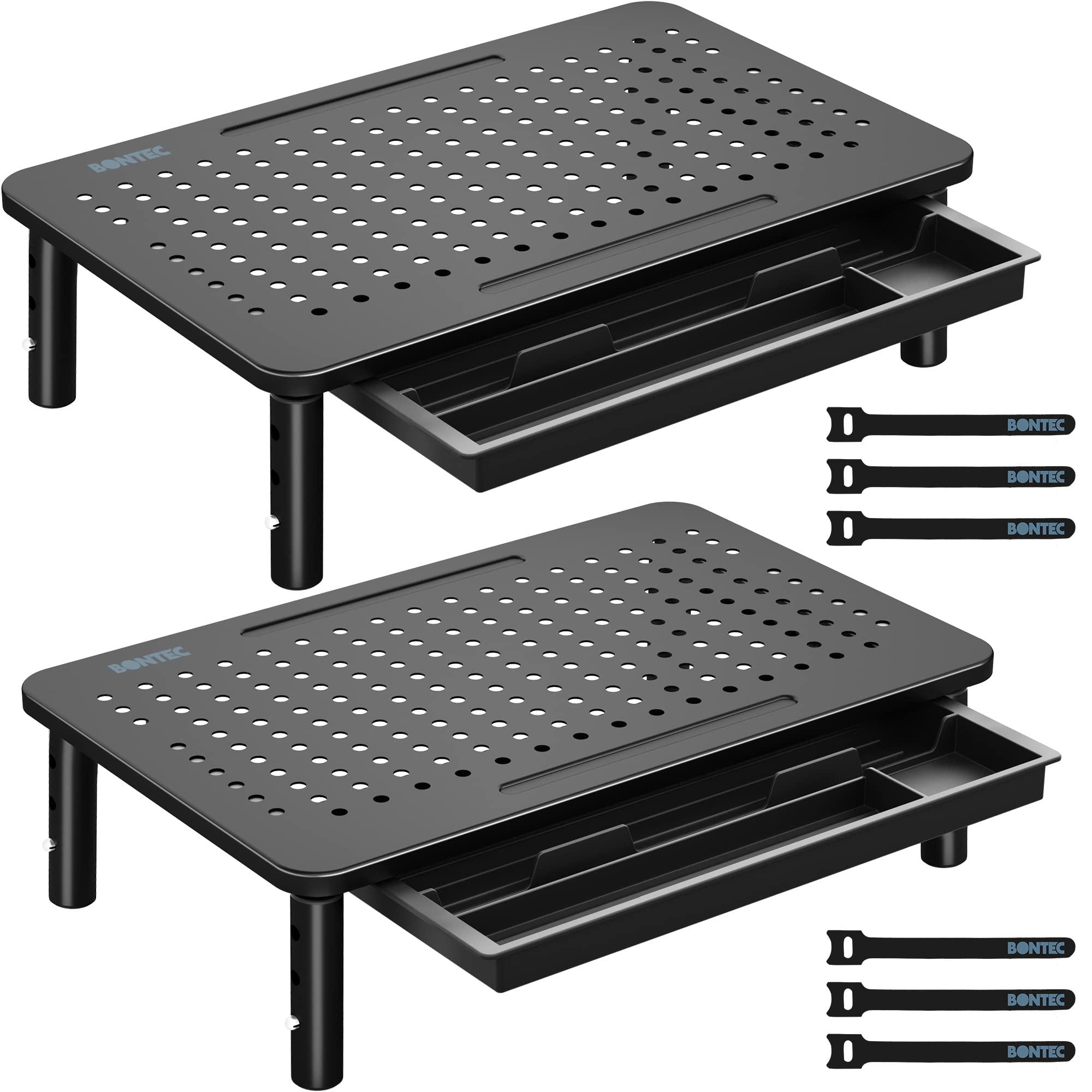 Adjustable Monitor Stand with Drawer