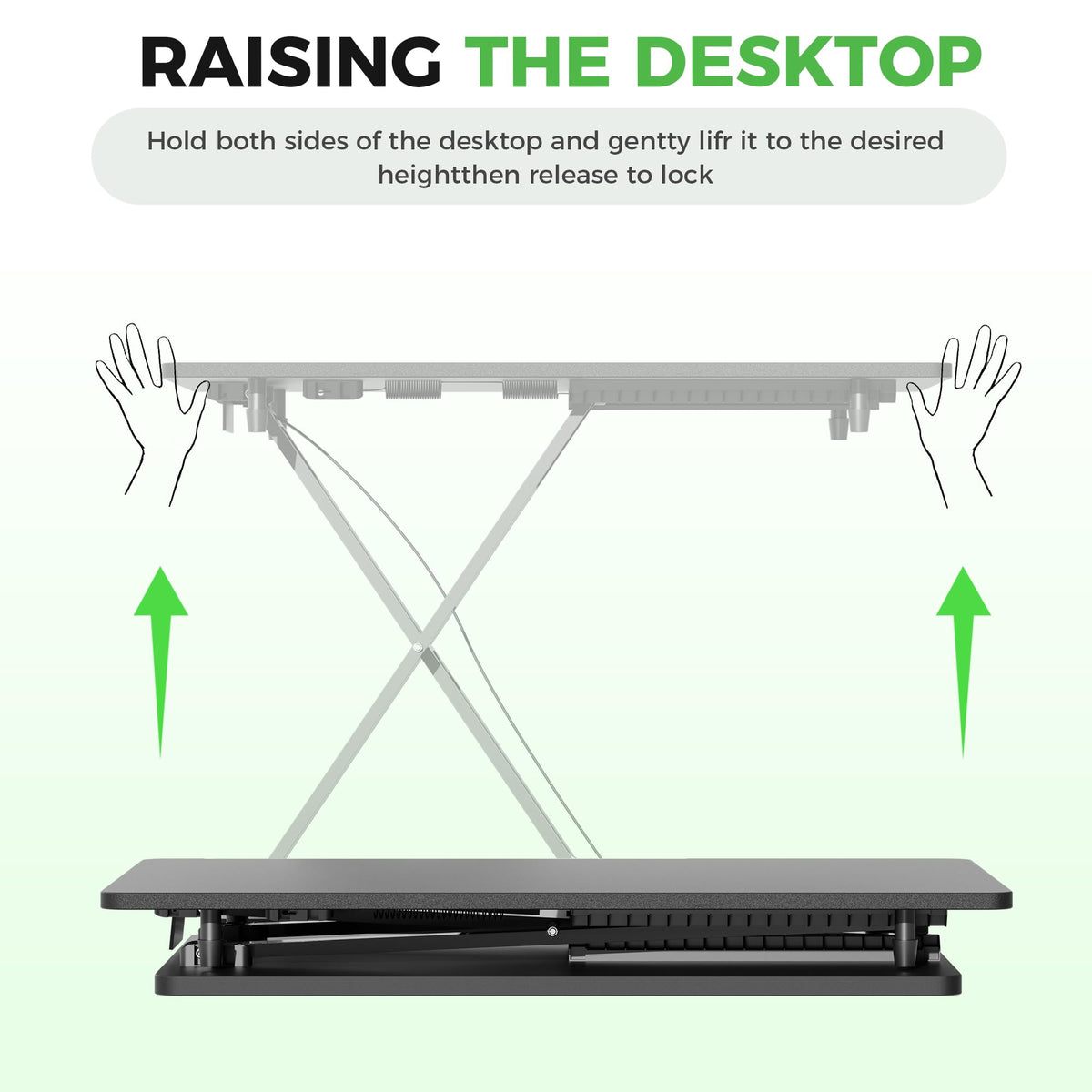 Spring-Assisted Standing Desk Converter