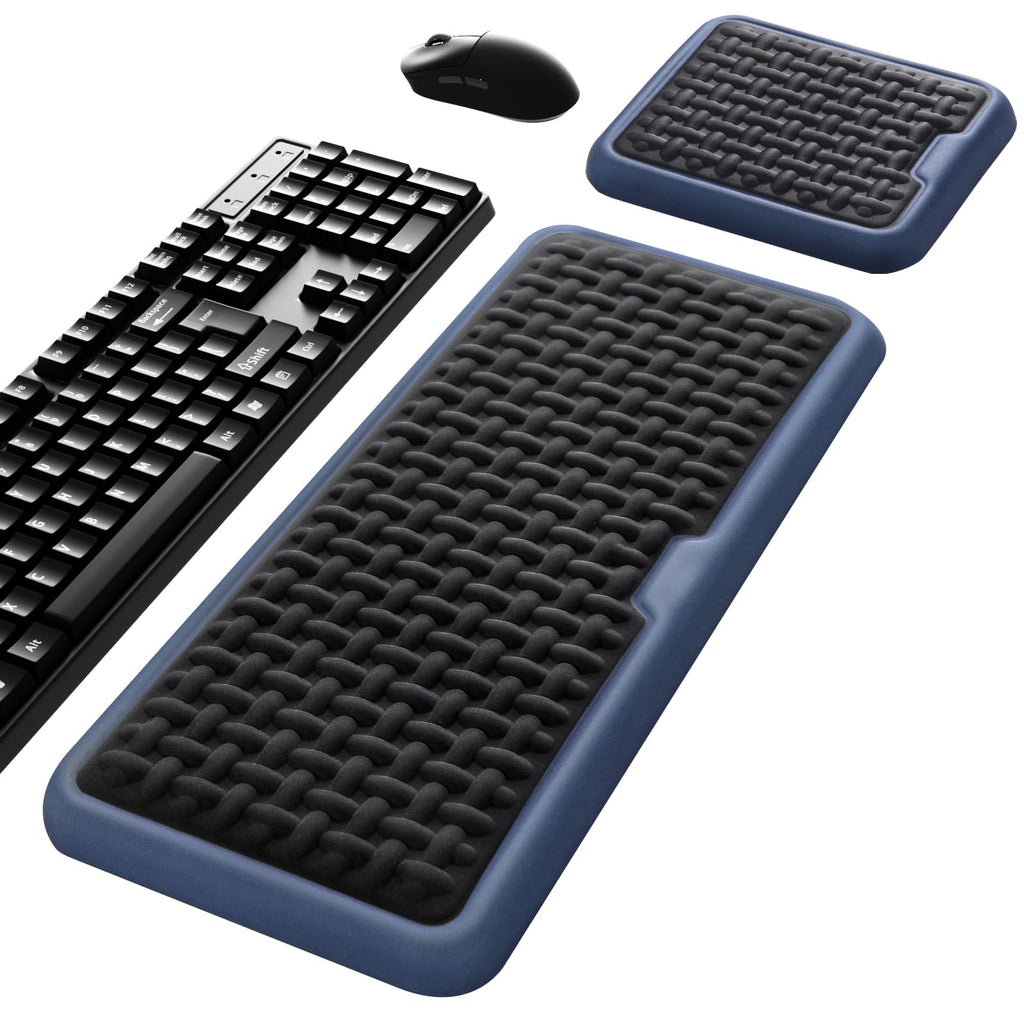 Memory Foam Keyboard and Mouse Wrist Rest Set