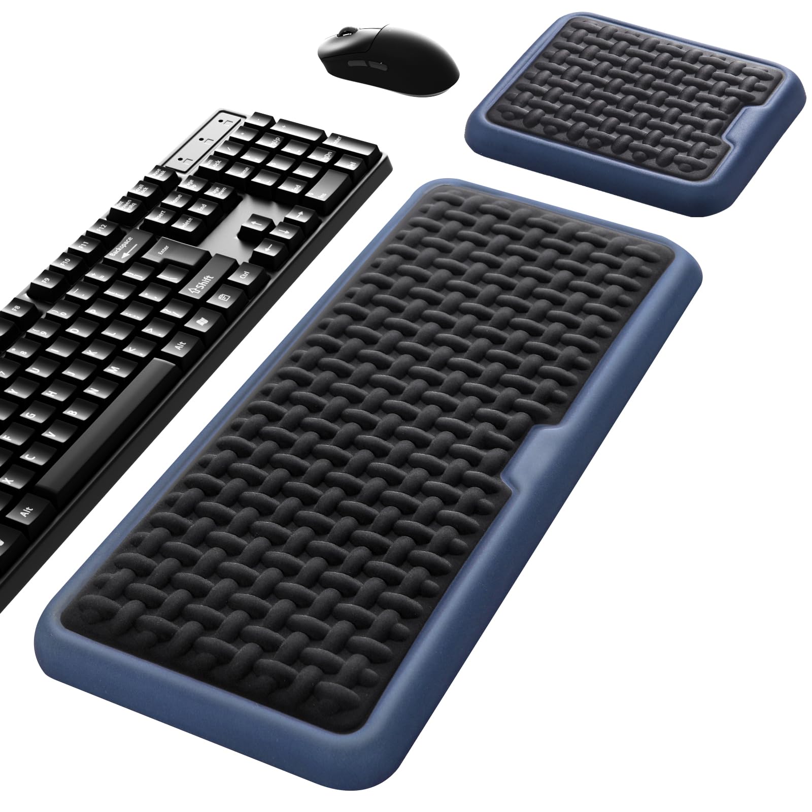 Memory Foam Keyboard and Mouse Wrist Rest Set