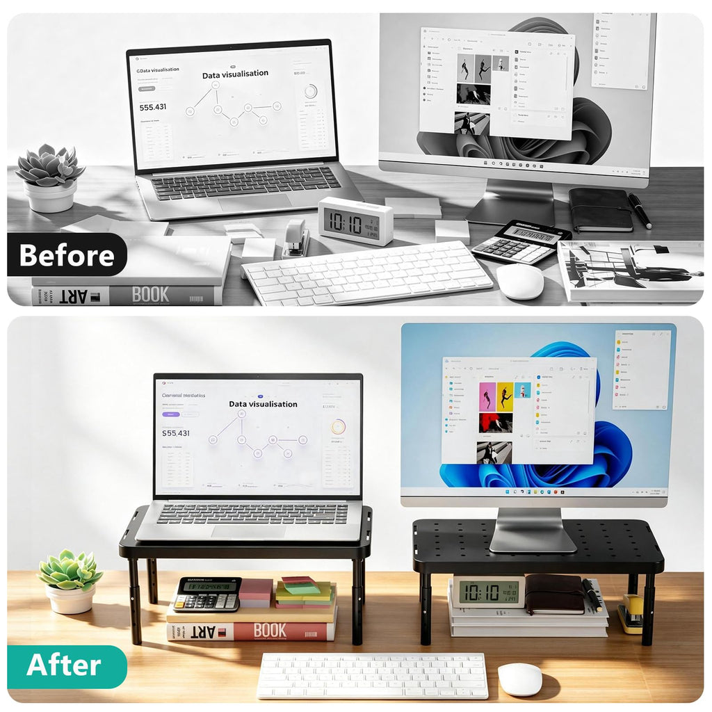 Height-Adjustable Monitor Riser