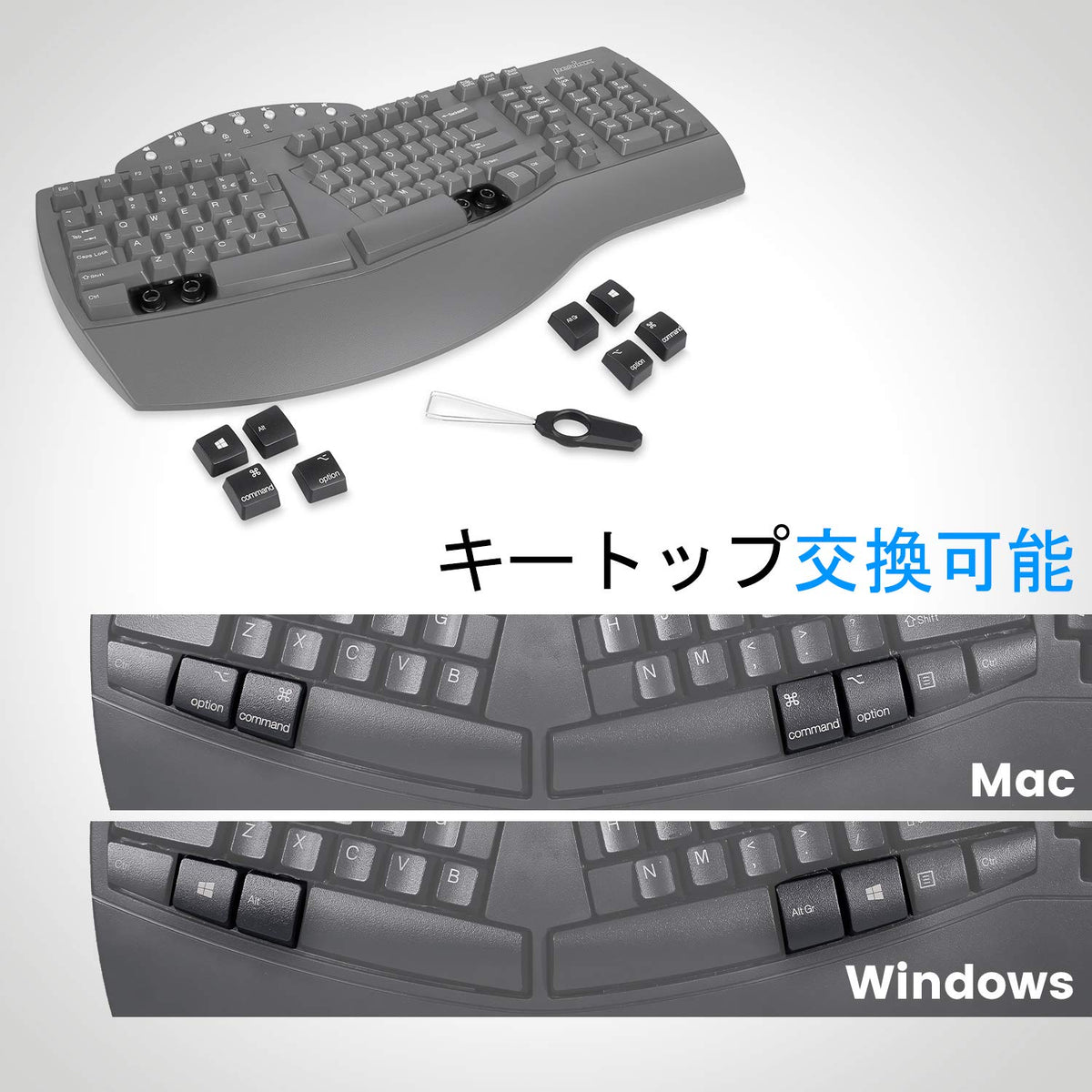 Wired Split Ergonomic Keyboard with Wrist Rest