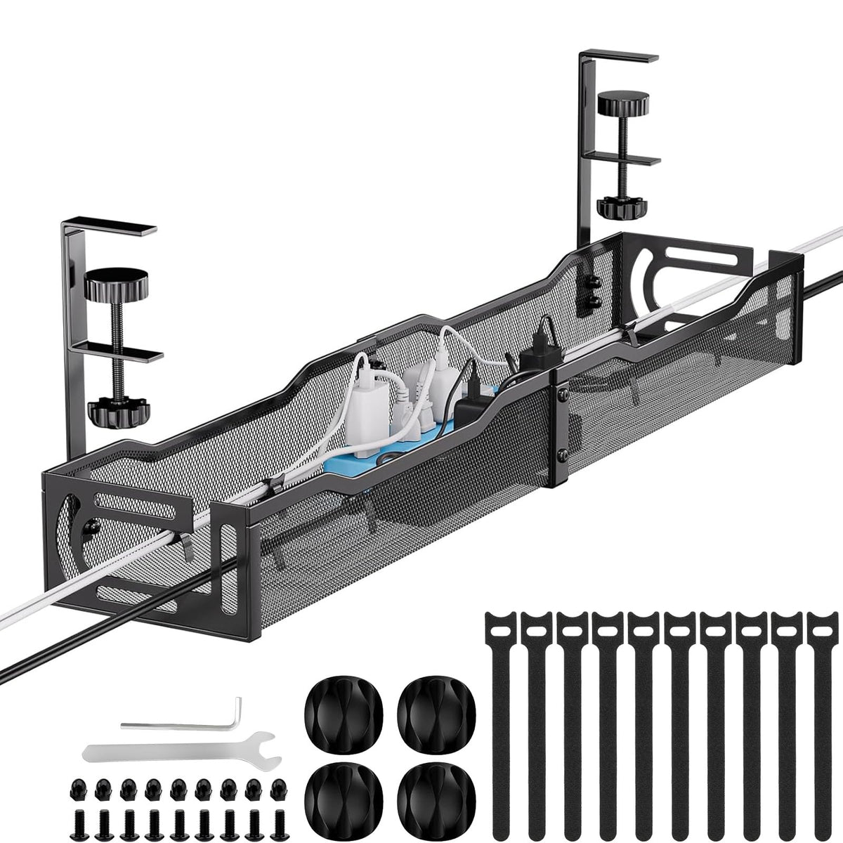 25-Inch Clamp-On Cable Management Tray