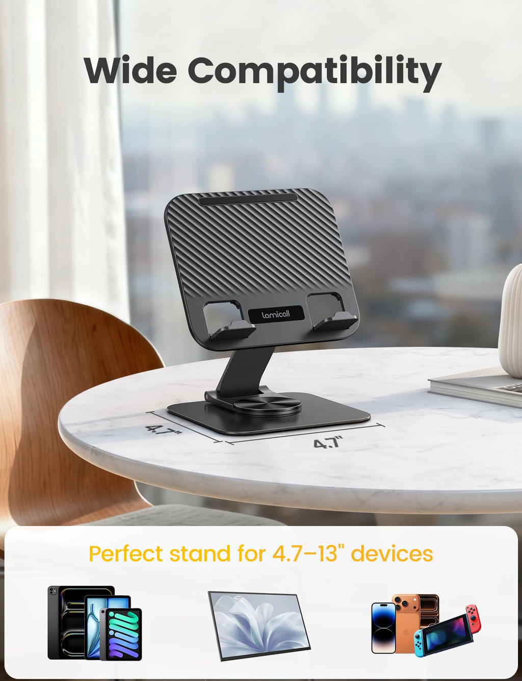 Ultra-Slim 360° Rotating Tablet Stand