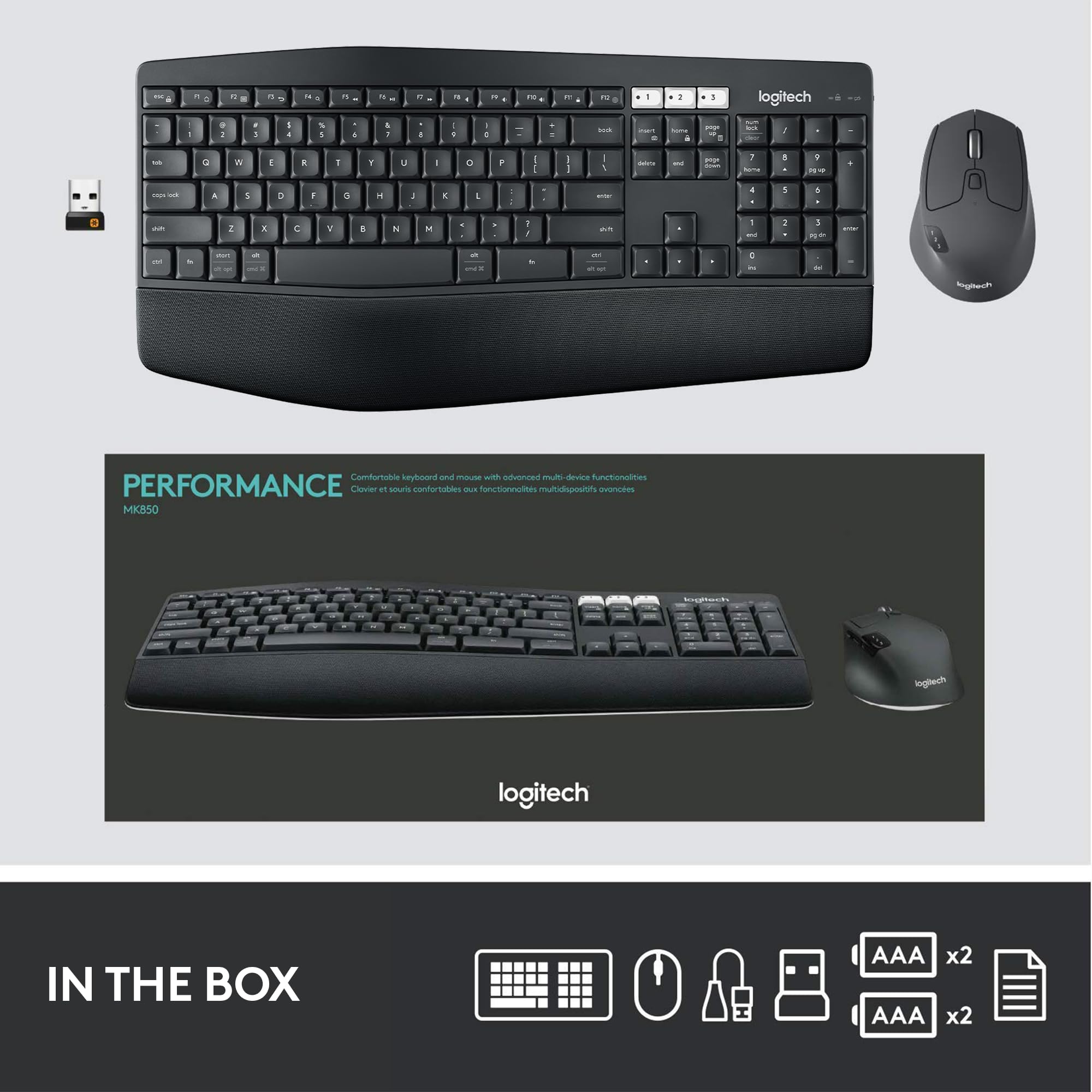 Multi-Device Wireless Keyboard and Mouse Pack