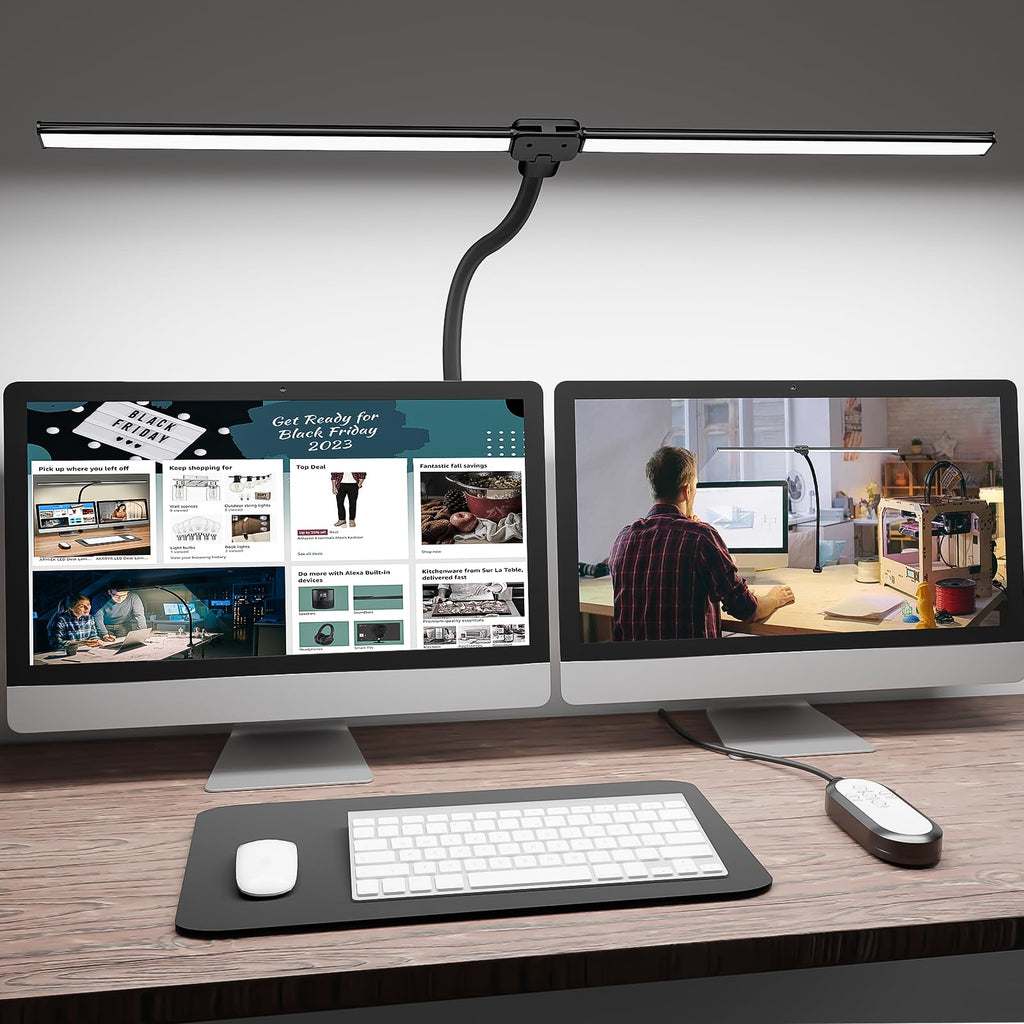 Double-Head Adjustable LED Desk Lamp
