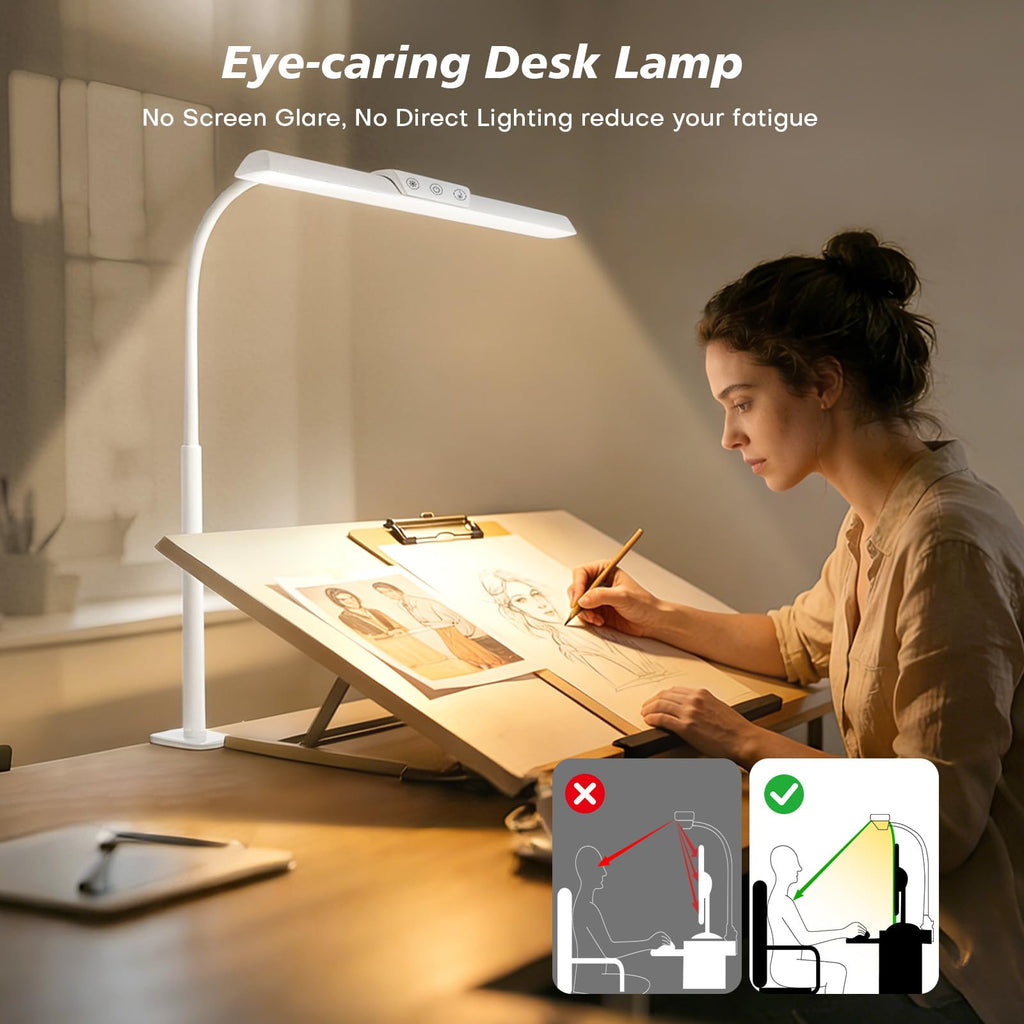 Clamp-On LED Desk Lamp