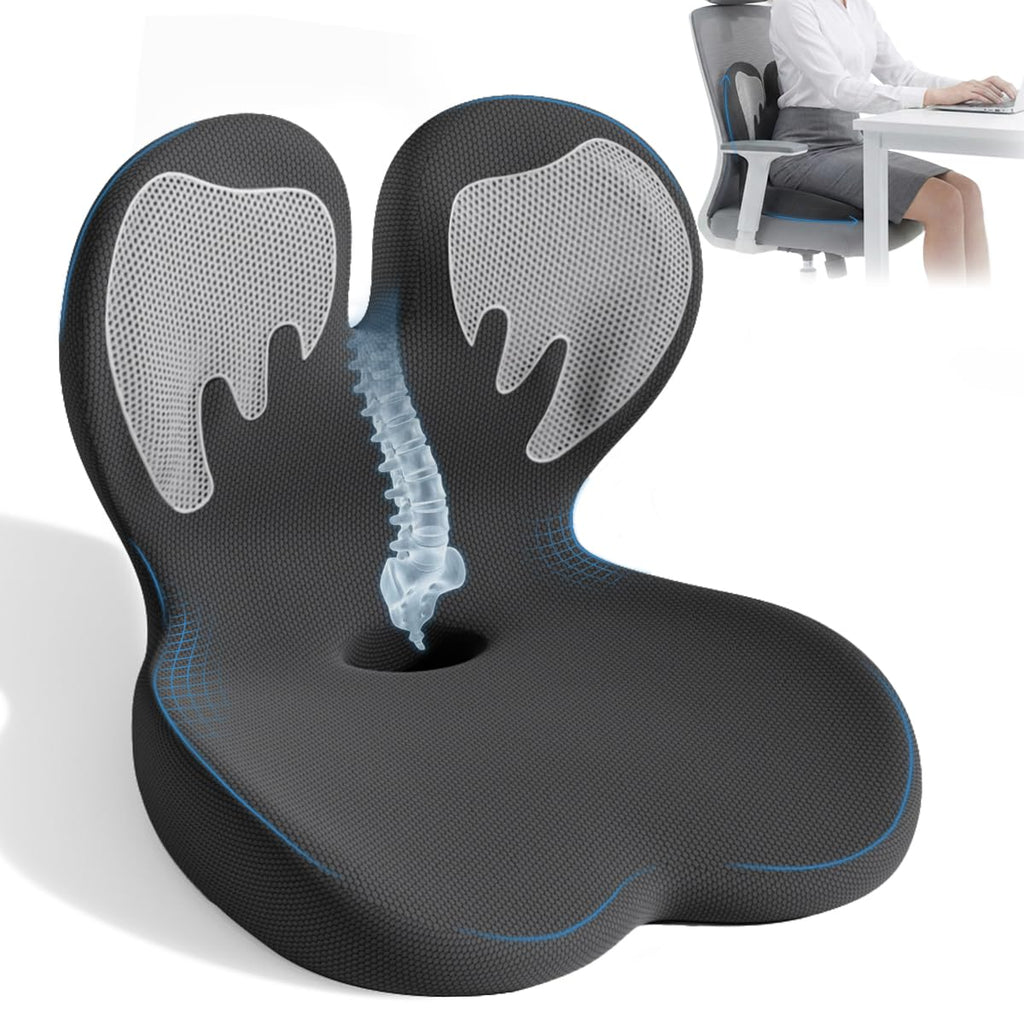 L-Shaped Seat Cushion with Lumbar Support