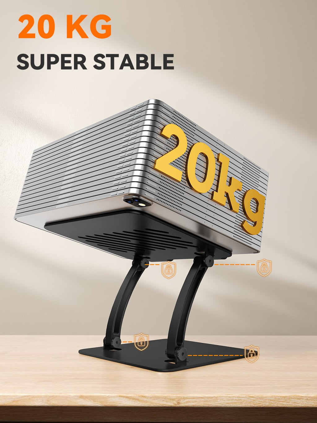 Dual-Rod Adjustable Tablet Stand