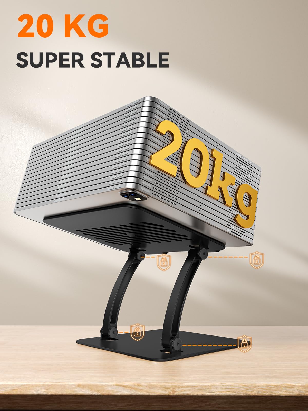 Dual-Rod Adjustable Tablet Stand