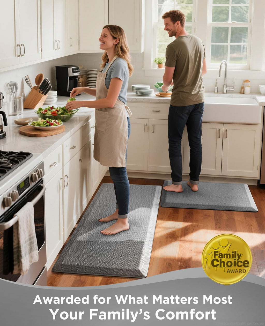 Multi-Pattern Kitchen Standing Mat