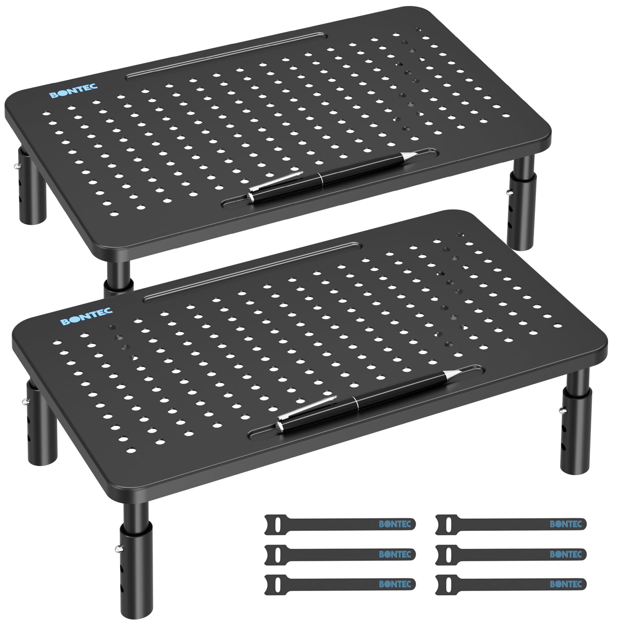 Adjustable Monitor Stand with Drawer