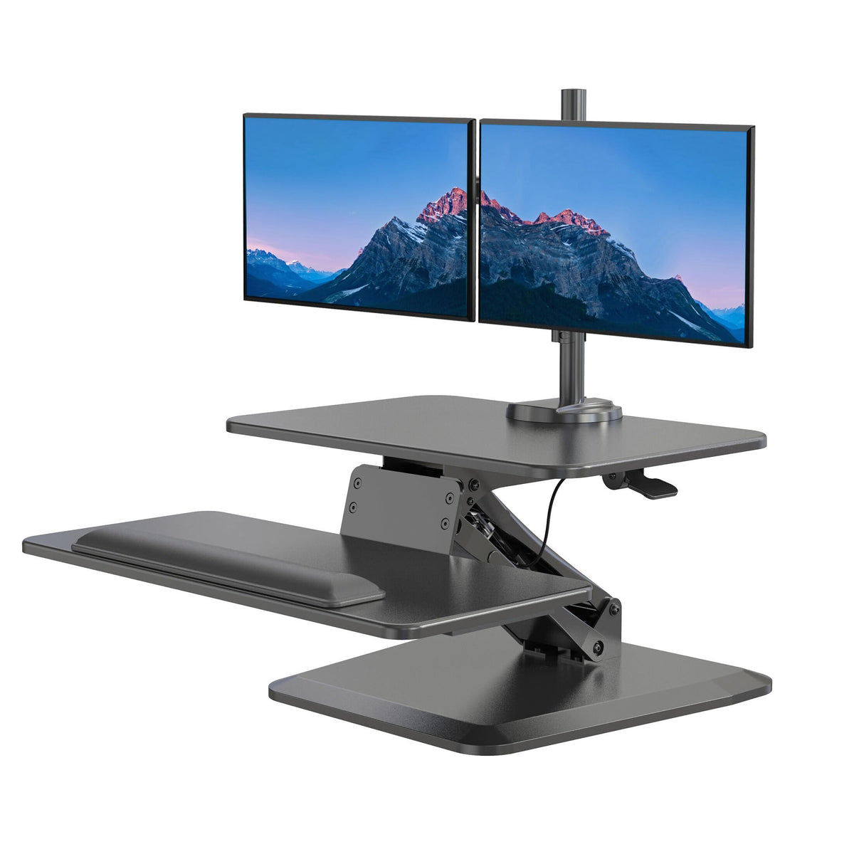Standing Desk Converter with Dual Monitor Mount