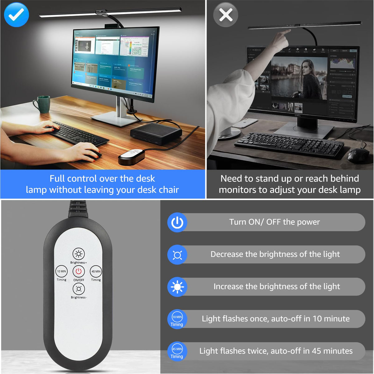 Double-Head Adjustable LED Desk Lamp