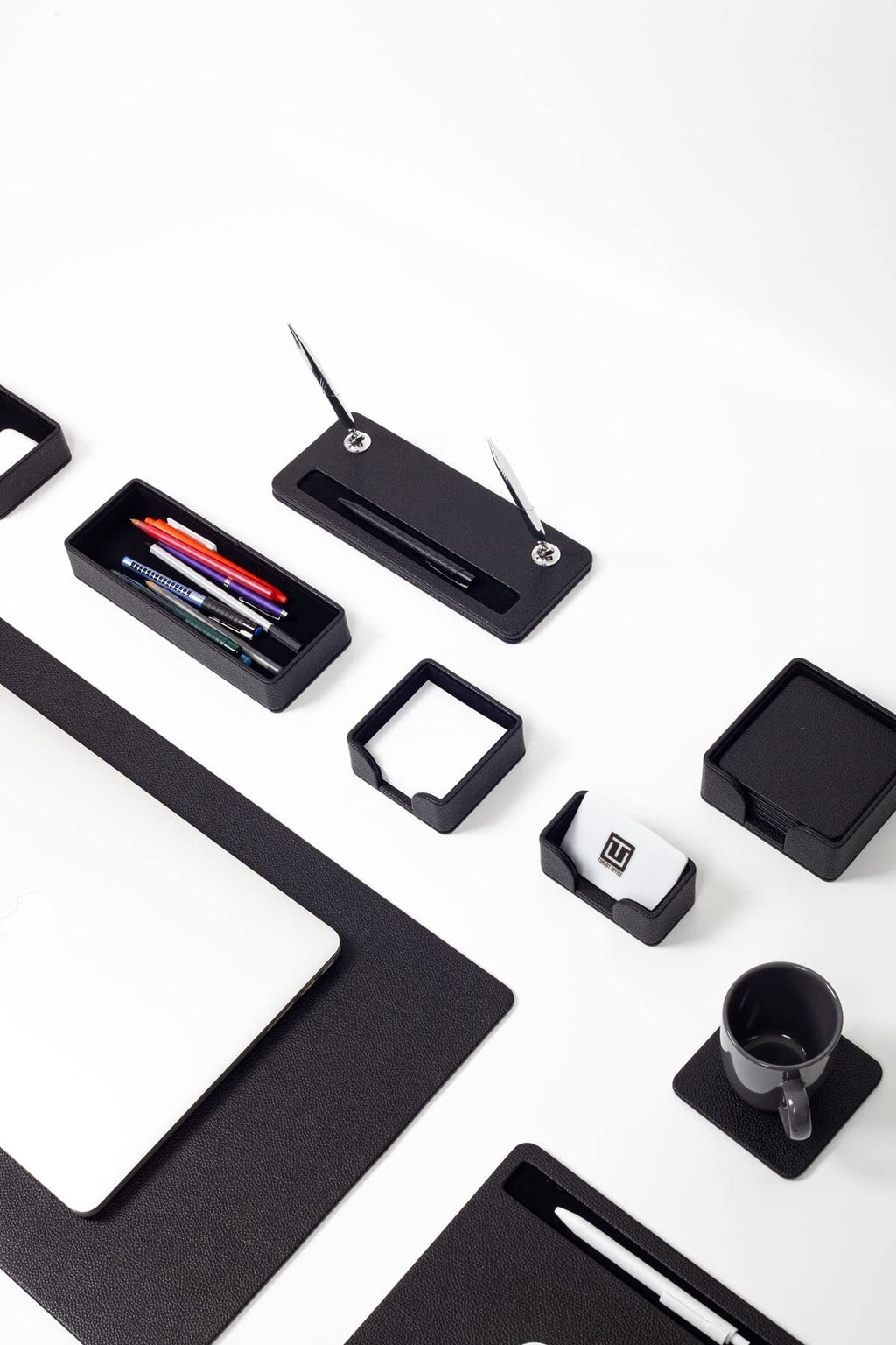 10-Piece Roma Leather Desk Pad Set