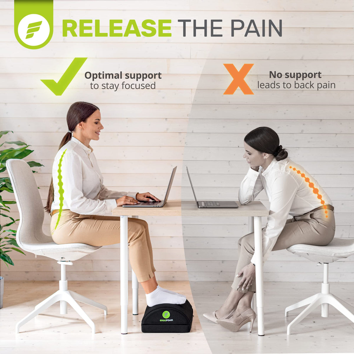 Adjustable 2-in-1 Foam Footrest