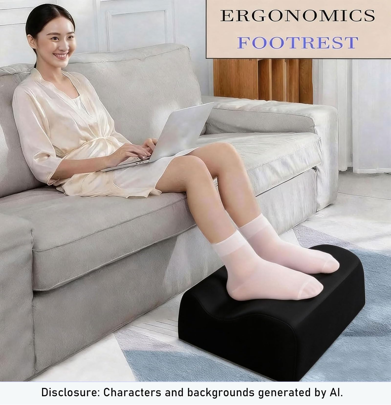Soft Ergonomic Under-Desk Footrest