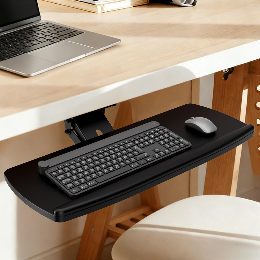 27-Inch Clamp-On Under-Desk Keyboard Tray