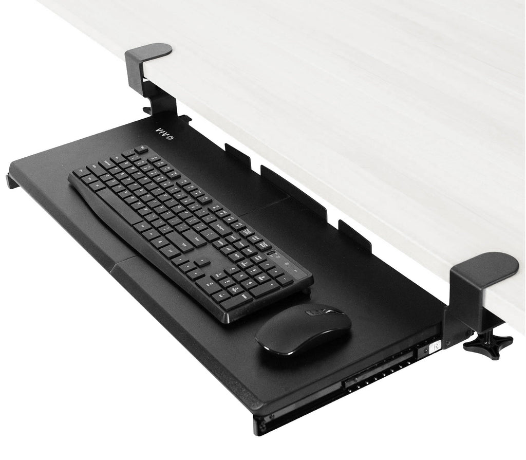 Extra-Long Clamp-On Keyboard Tray
