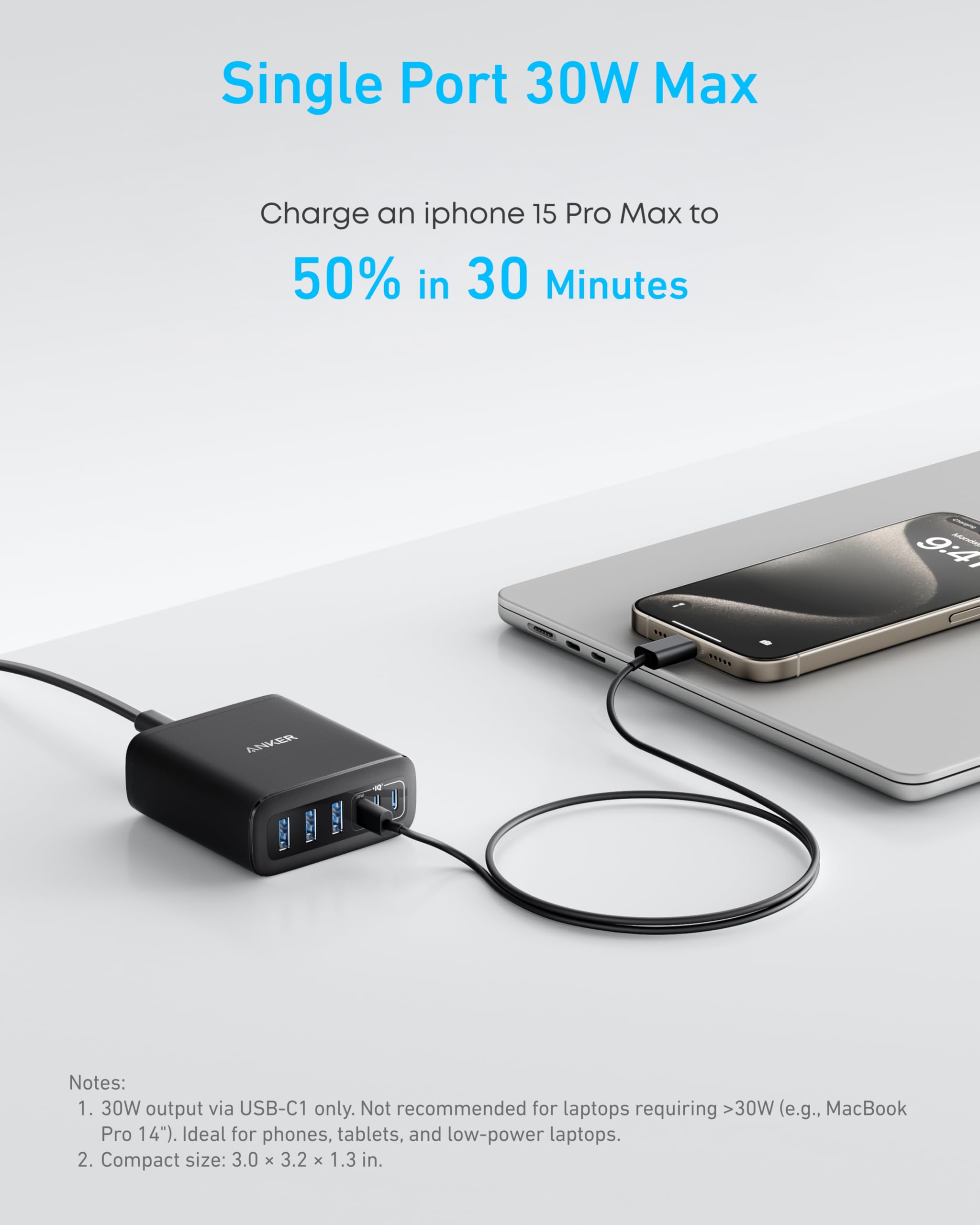 112W Six-Port Desktop USB Charger