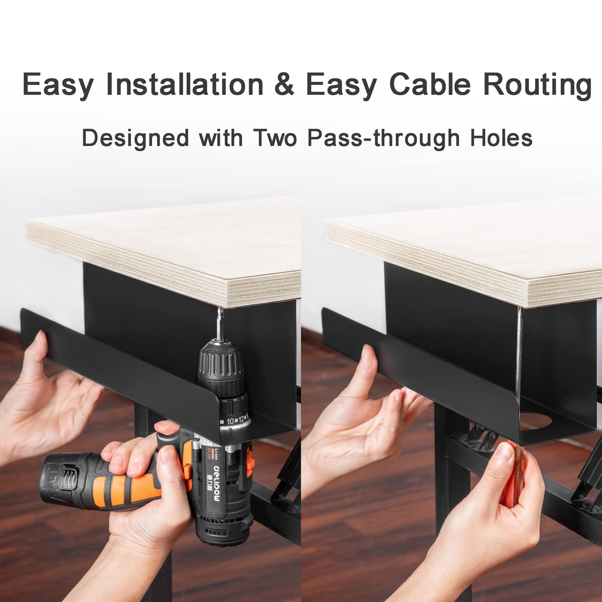 Steel Clamp-On Cable Management Tray