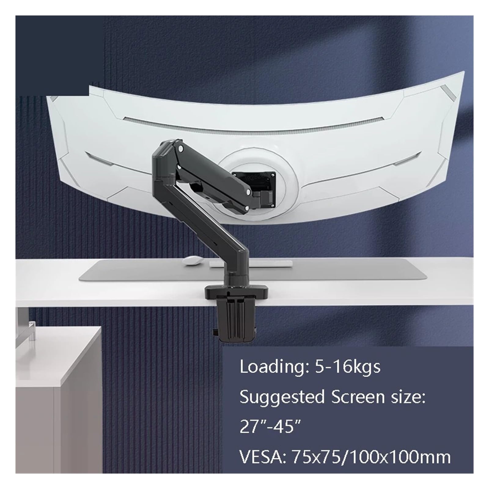 Mechanical Monitor Arm for 27–45-Inch Screens