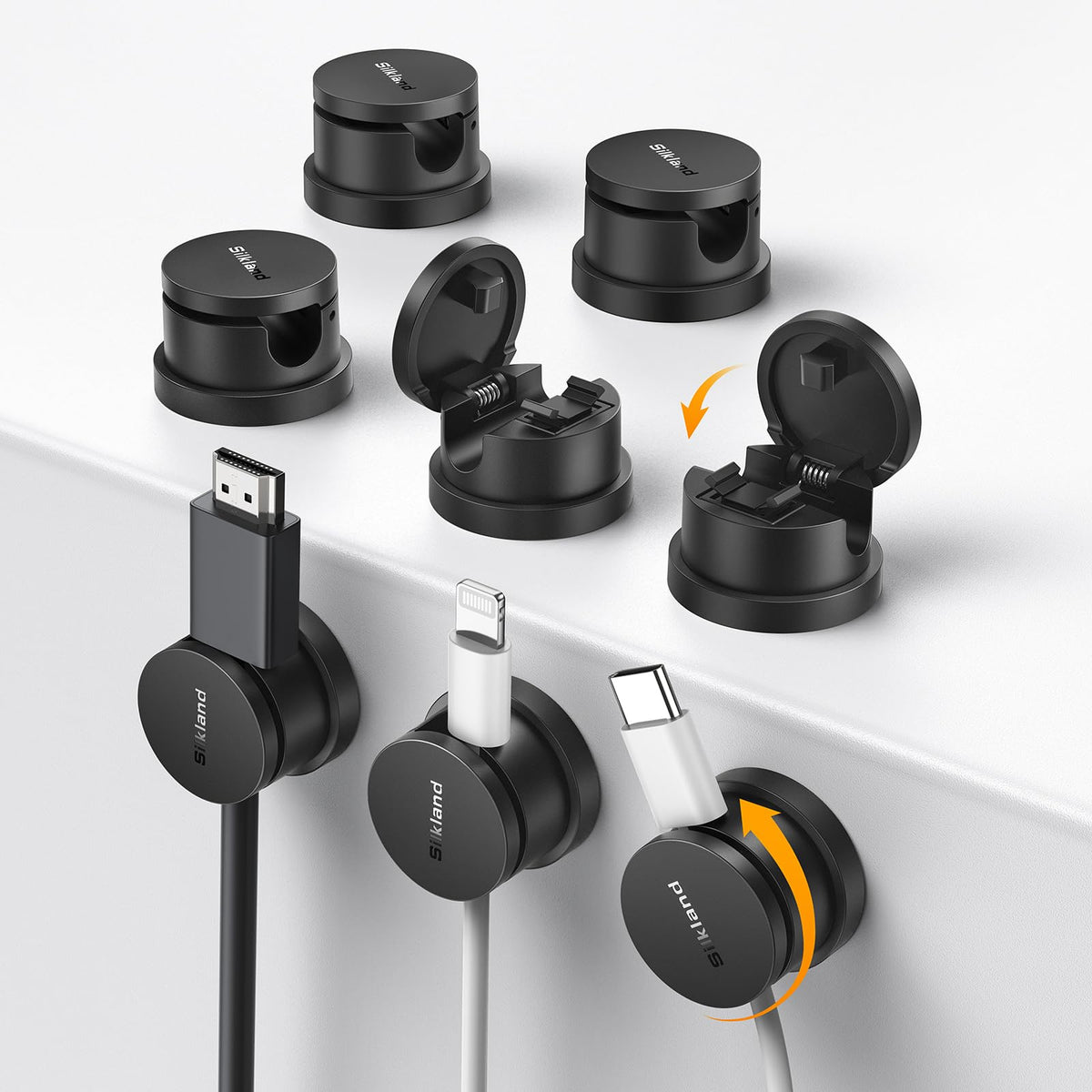 360° Rotating Adhesive Cable Clips