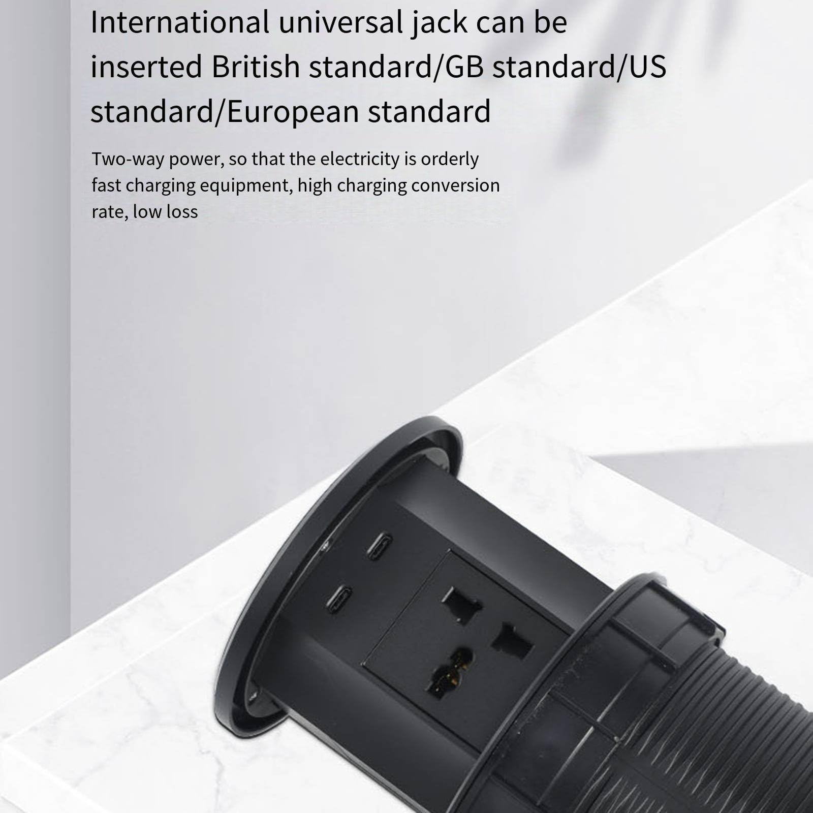 Motorized Pop-Up Desktop Power Socket
