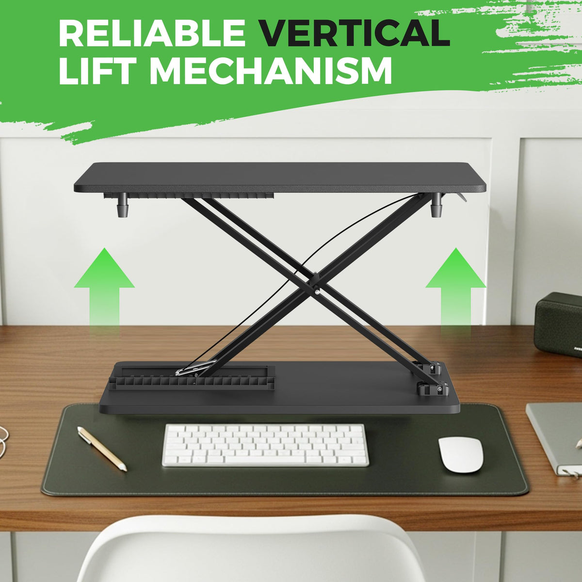 Spring-Assisted Standing Desk Converter