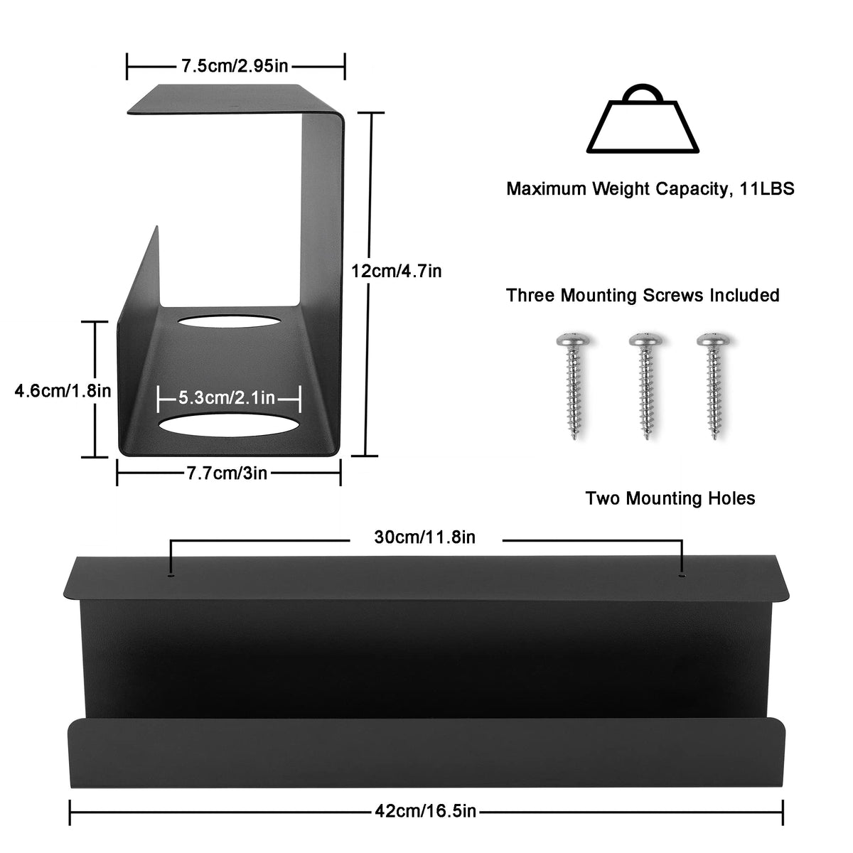 Steel Clamp-On Cable Management Tray