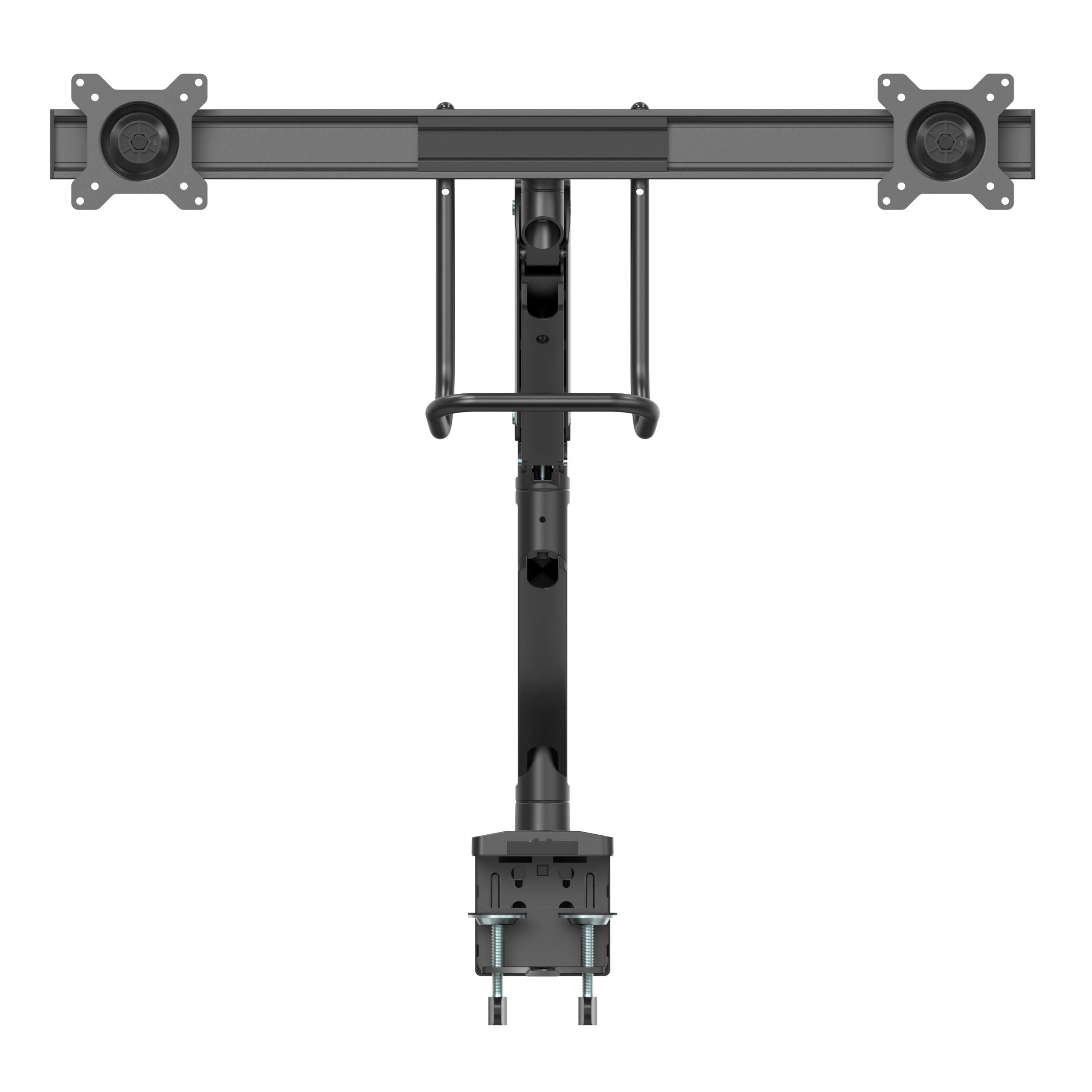 Triple-Monitor Crossbar Desk Arm