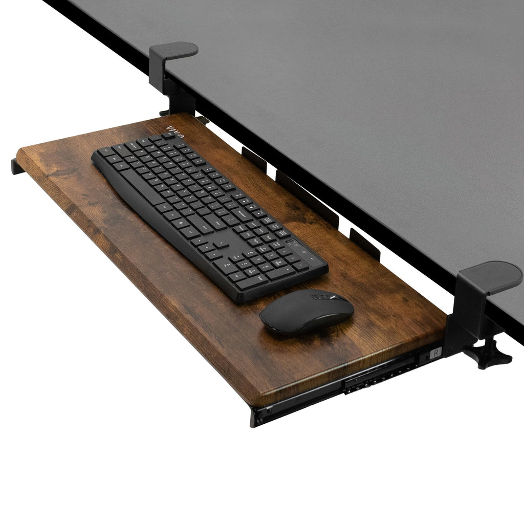 Extra-Long Clamp-On Keyboard Tray