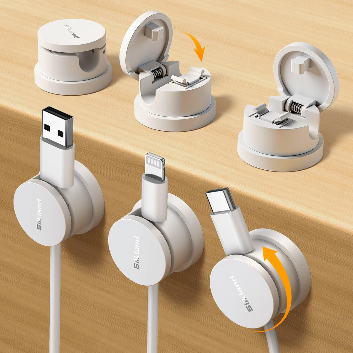 360° Rotating Adhesive Cable Clips