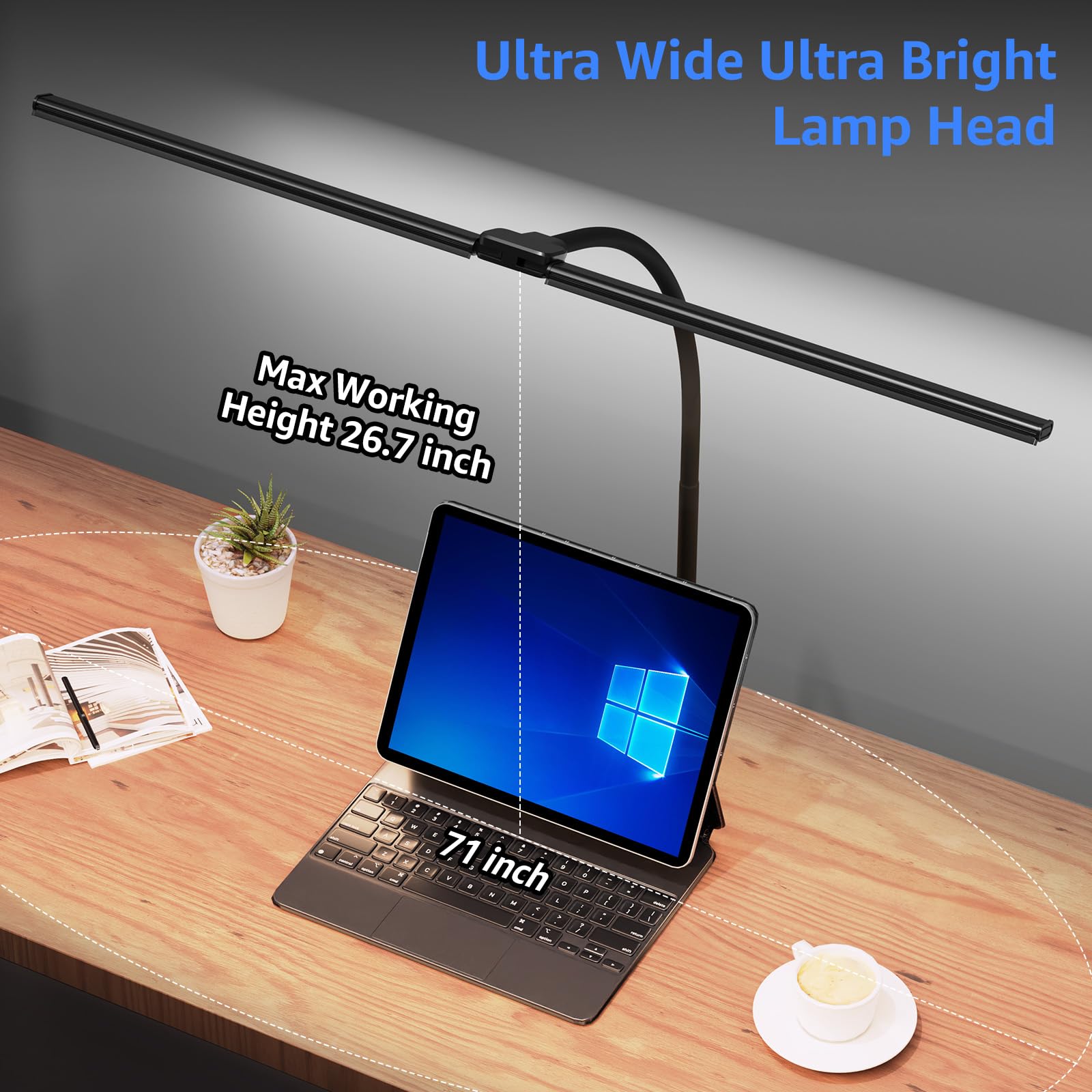 Double-Head Adjustable LED Desk Lamp