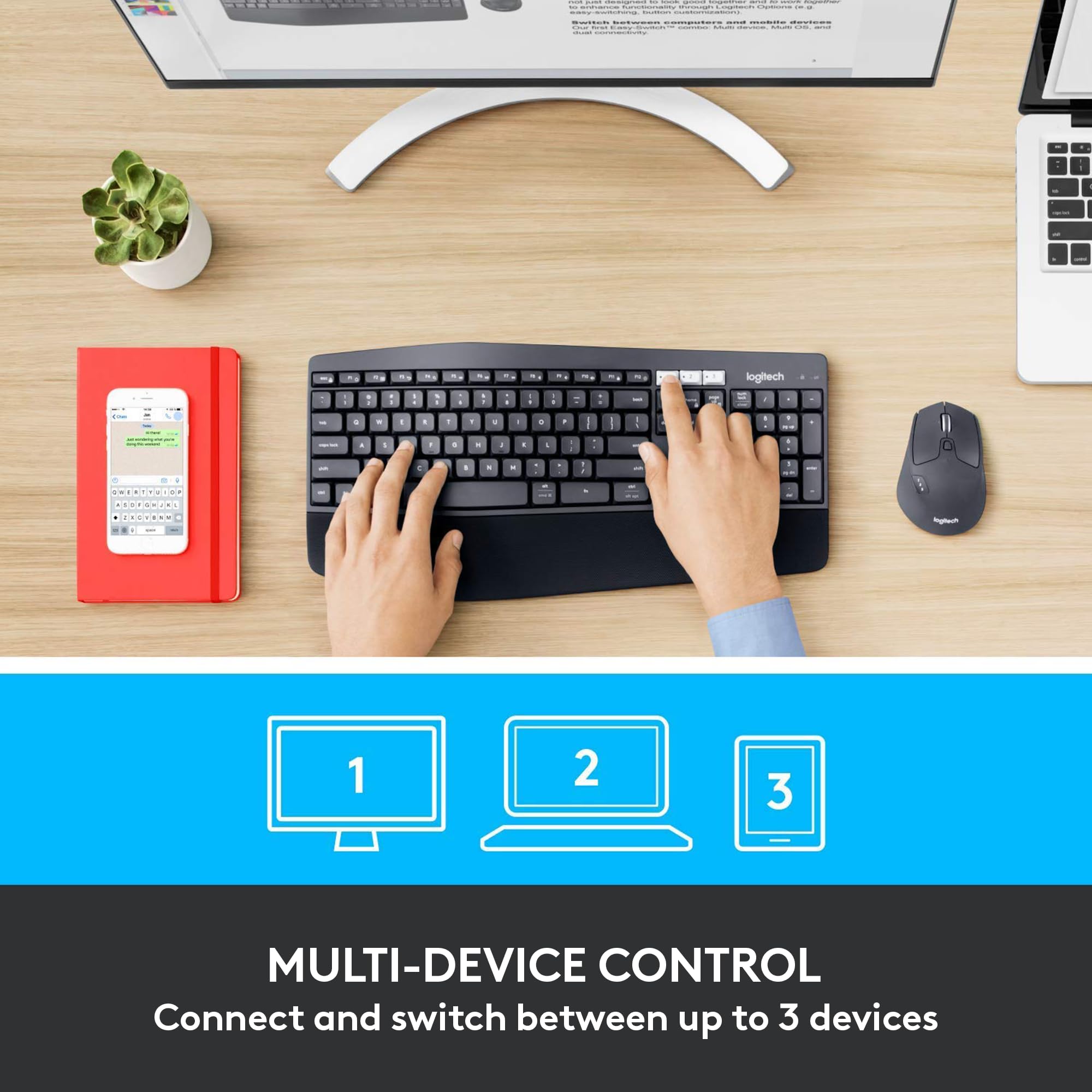 Multi-Device Wireless Keyboard and Mouse Pack