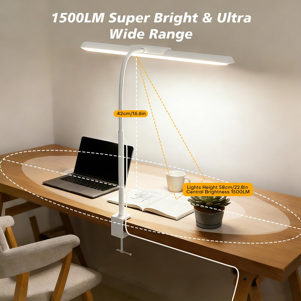 Clamp-On LED Desk Lamp