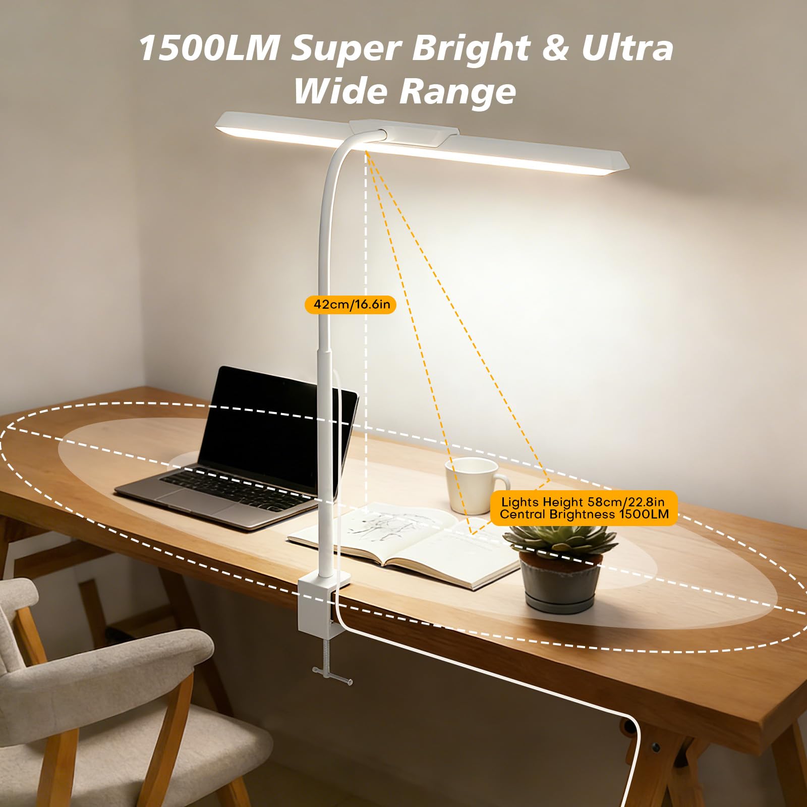 Clamp-On LED Desk Lamp