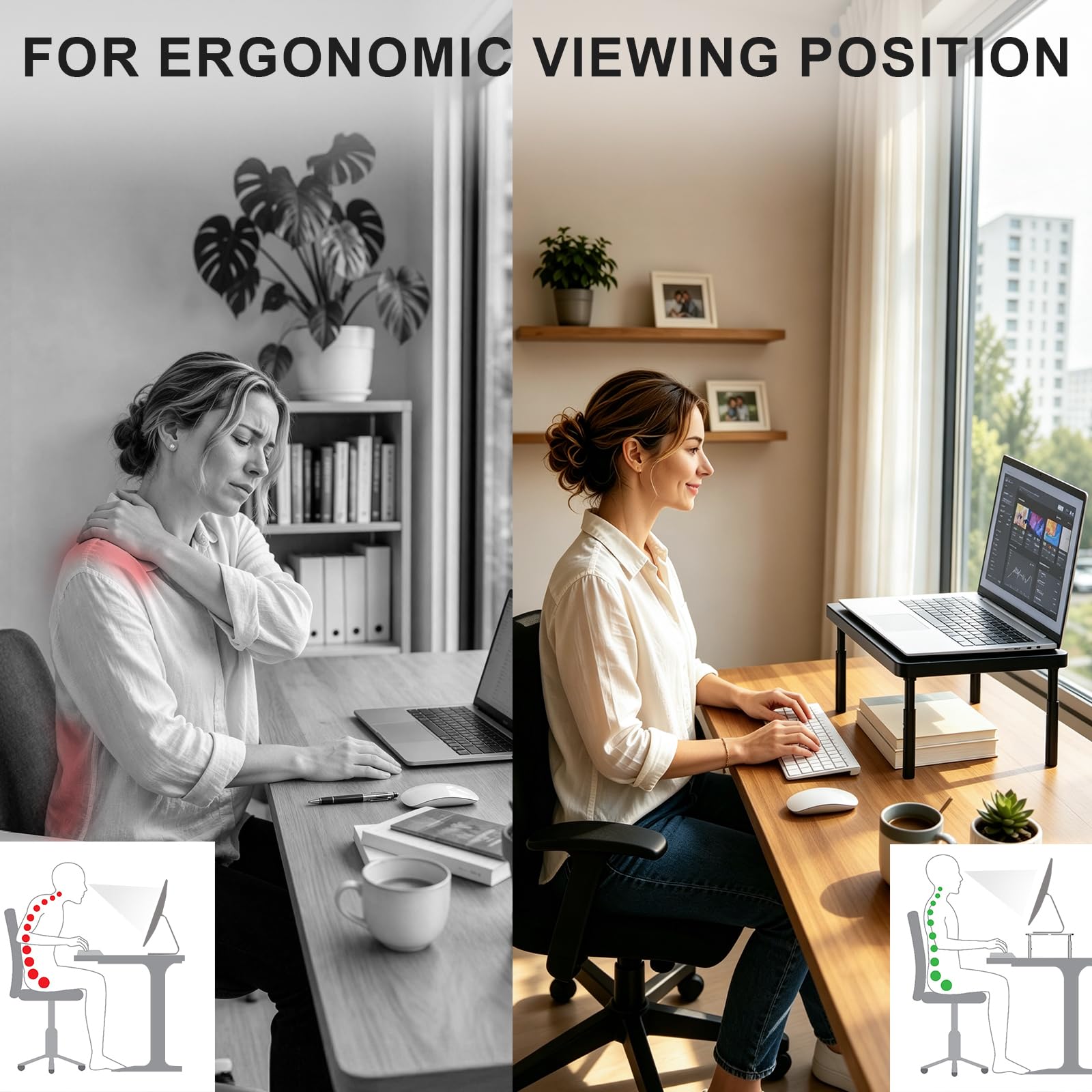 Height-Adjustable Monitor Riser