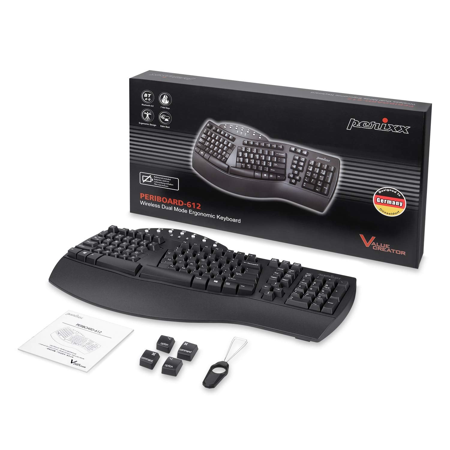Wired Split Ergonomic Keyboard with Wrist Rest