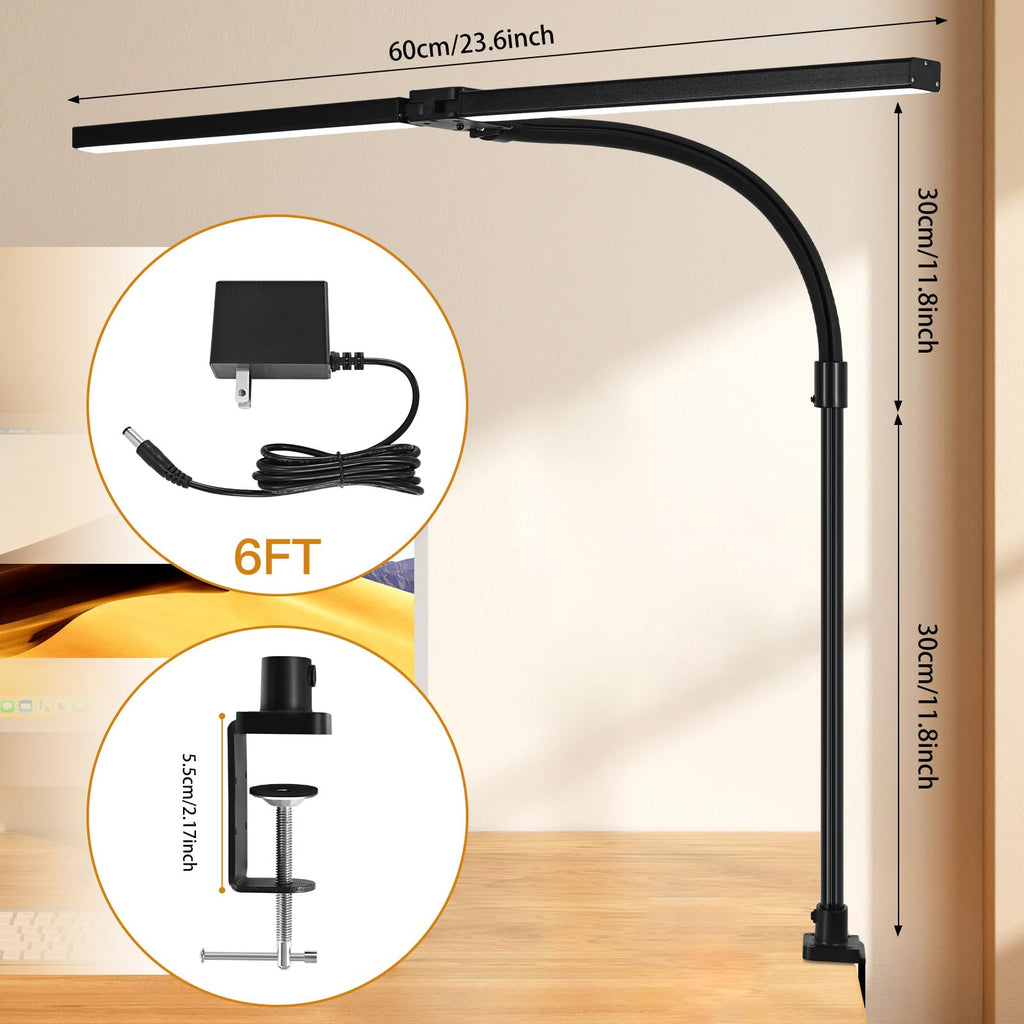 Dual-Head Monitor Light with Remote
