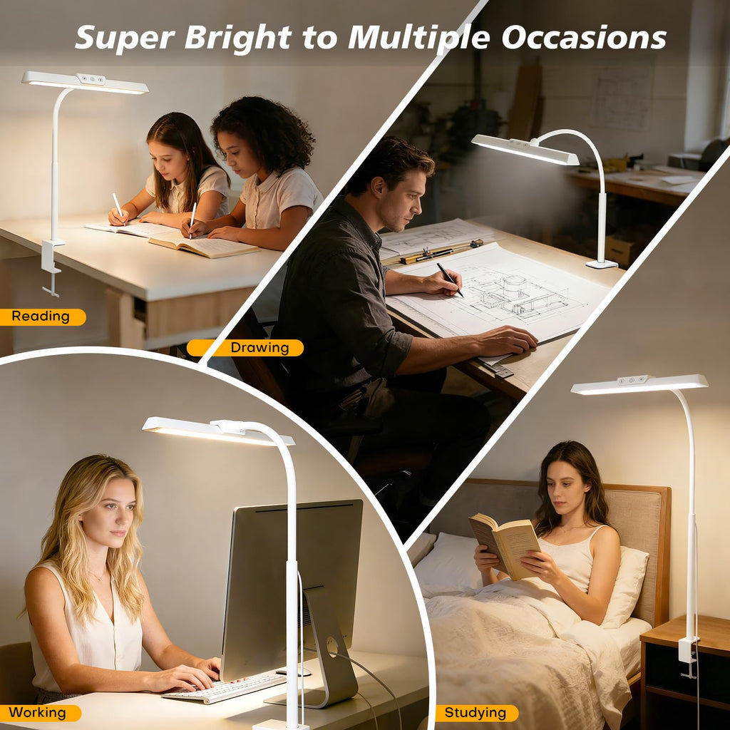 Clamp-On LED Desk Lamp