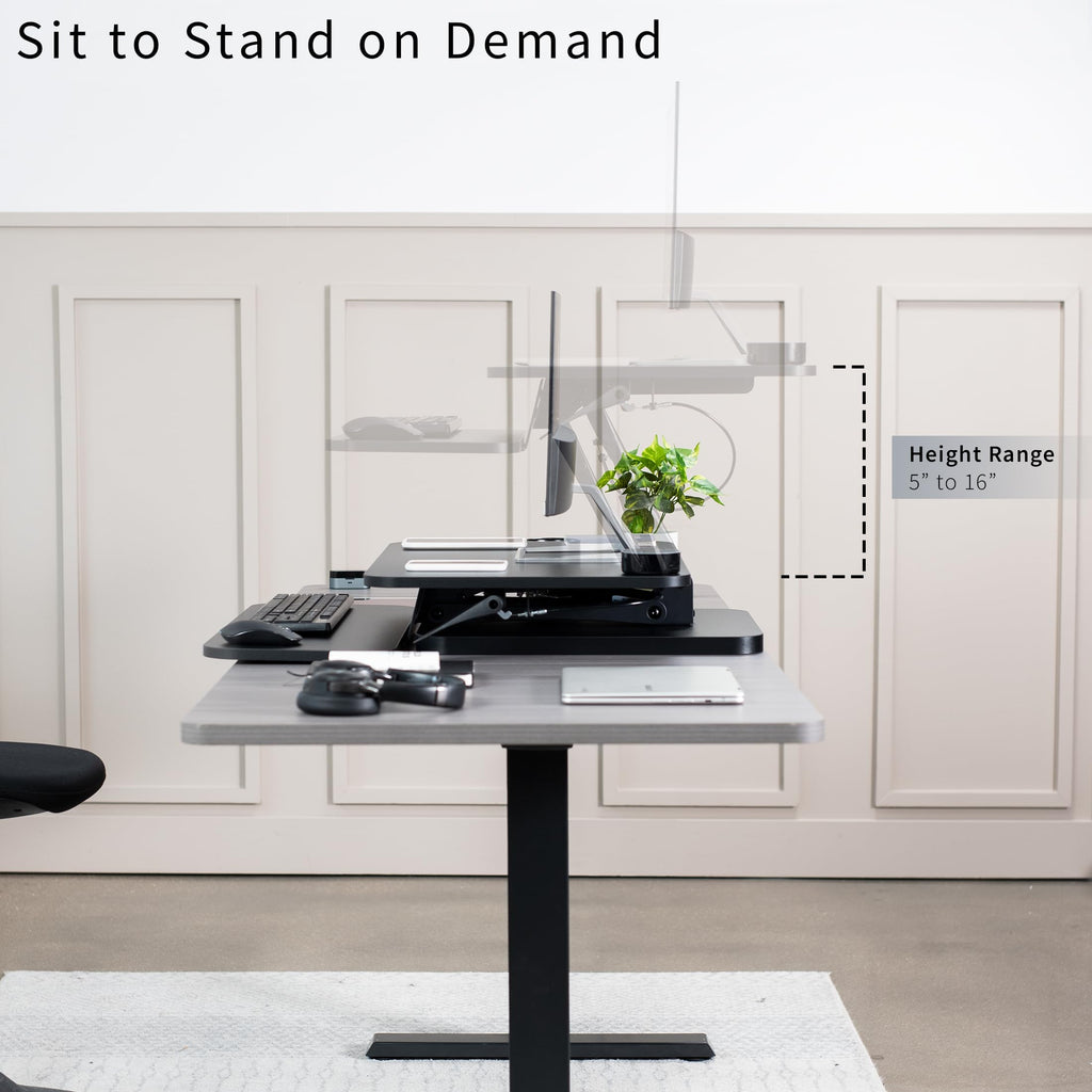 25-Inch Gas-Spring Standing Desk Converter