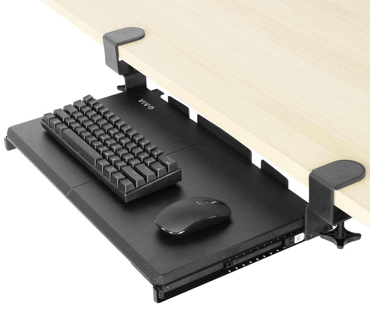Extra-Long Clamp-On Keyboard Tray