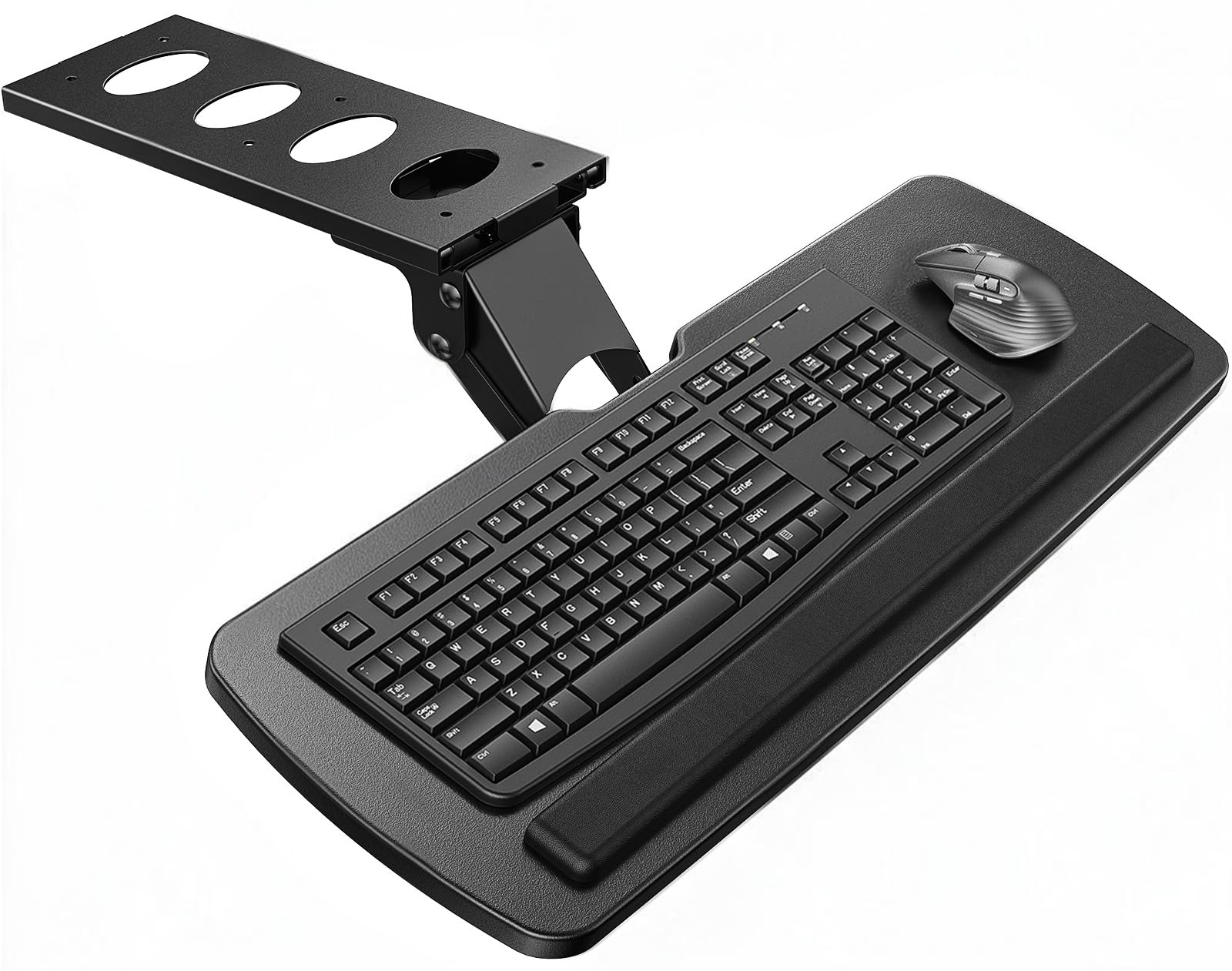 360° Adjustable Under-Desk Keyboard Tray