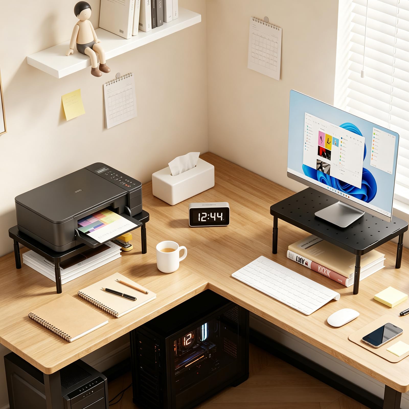 Height-Adjustable Monitor Riser