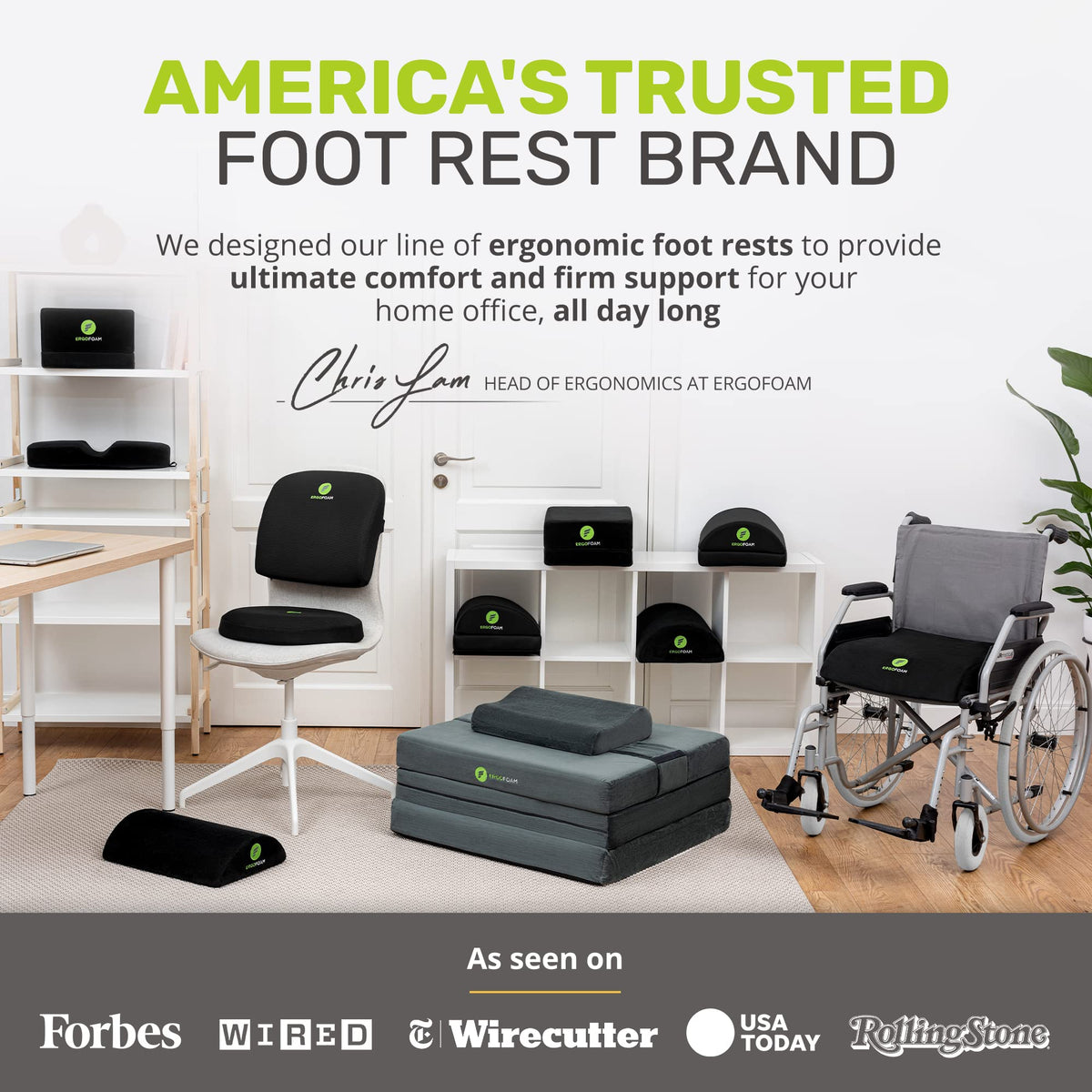 Adjustable 2-in-1 Foam Footrest